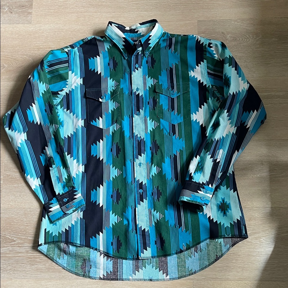 Vintage Wrangler Brushpopper western shirt